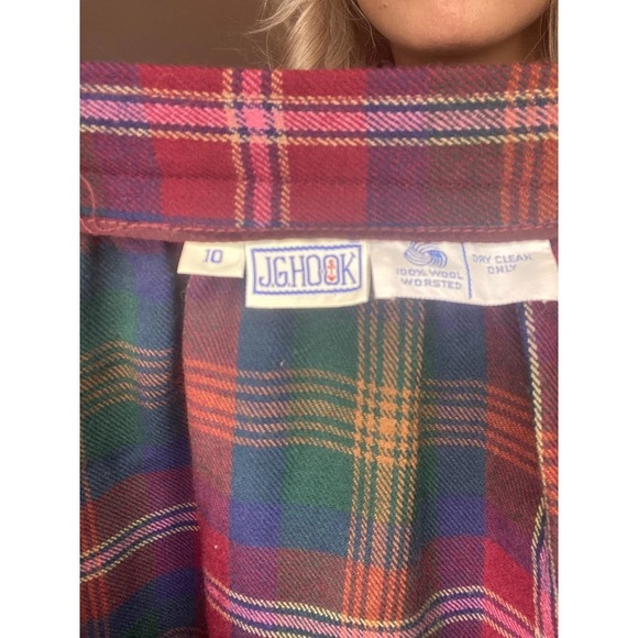 VINTAGE Rainbow Wool Holiday Midi Skirt 10 - Picture 3 of 5